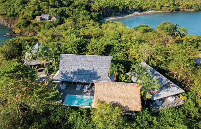 An aerial view of Casita Grande, luxury accommodation for friends and families travelling to Islas Secas resort | Islas Secas