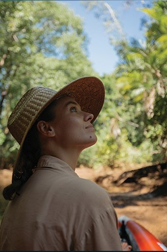 A guest enjoys the magnificent sights on offer during the nature tours of the tropical wilderness of Islas Secas resort | Islas Secas