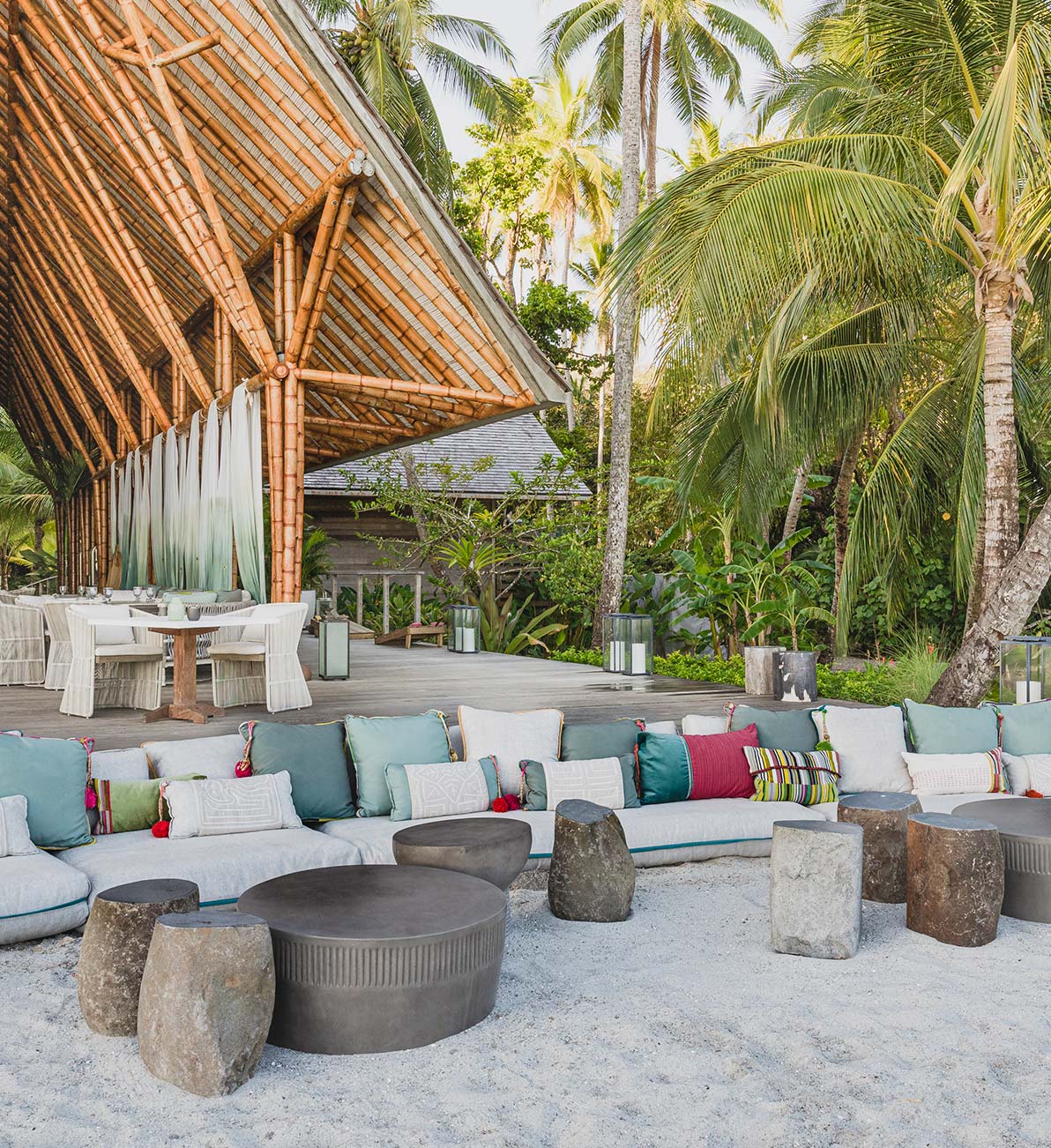A large selection of outdoor seating ensuring guests a comfortable space to relax at the Terraza | Islas Secas