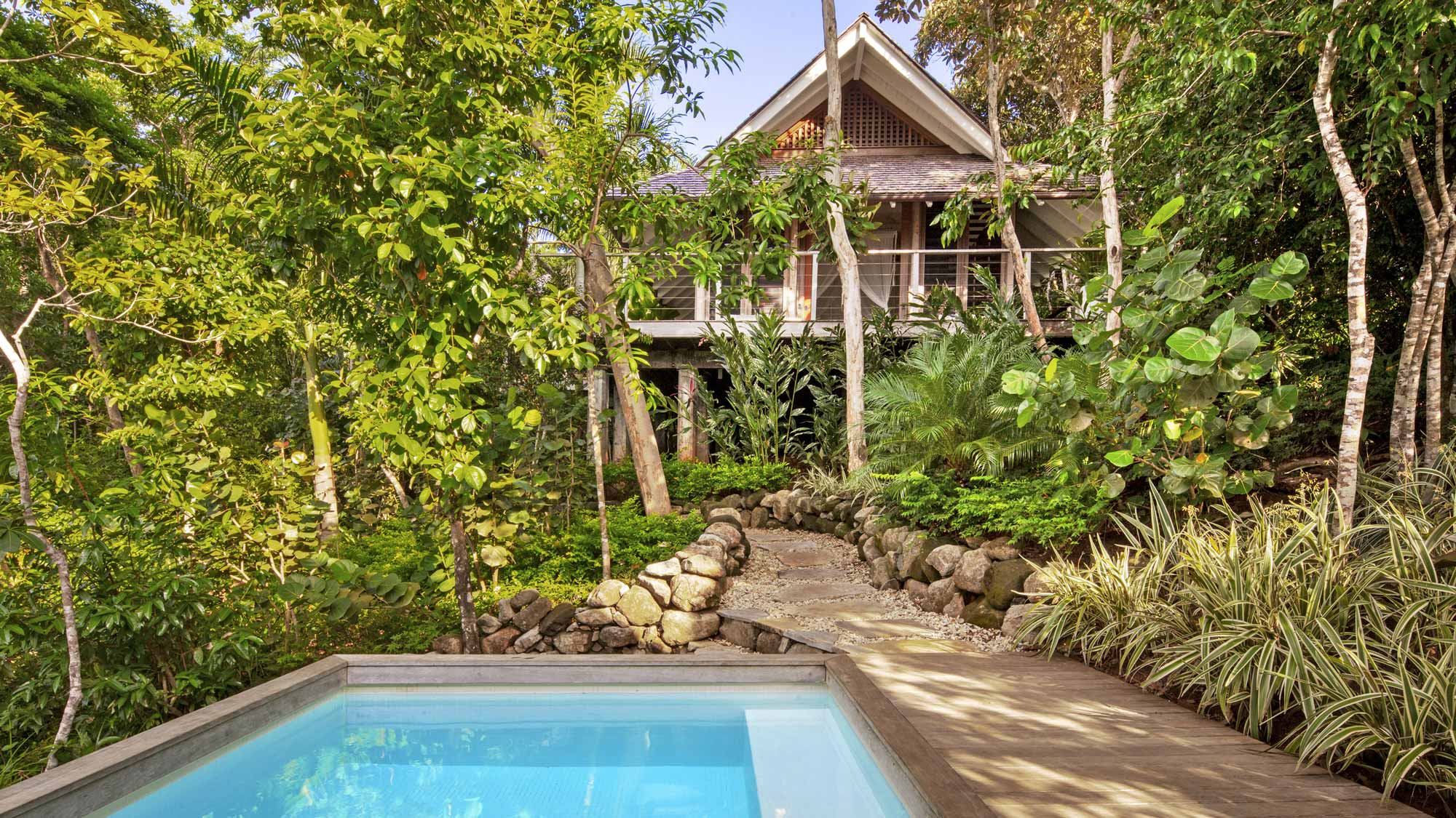 The outdoor private pool of a Casita at Islas Secas resort allows guests to cool off in utter privacy | Islas Secas