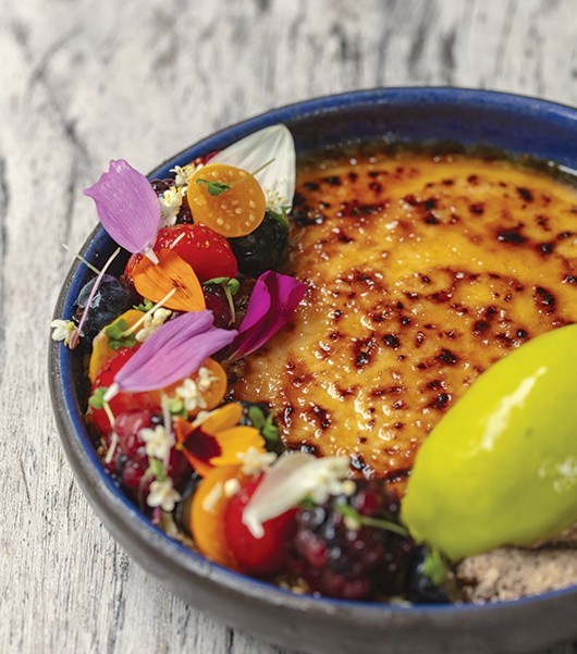 A delicious creme brûlée available for guests to enjoy at Islas Secas resort | Islas Secas