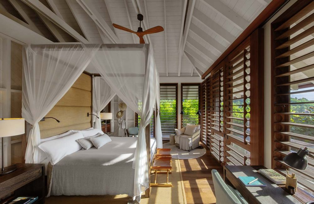 A view of one of the luxurious bedrooms at Islas Secas