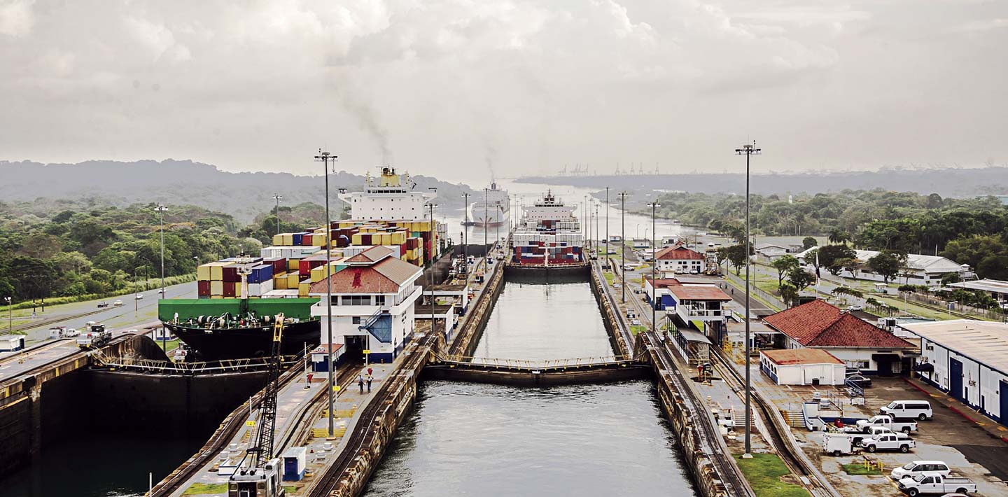 An view from above of the Panama canal, a local attraction for guests of Islas Secas resort | Islas Secas