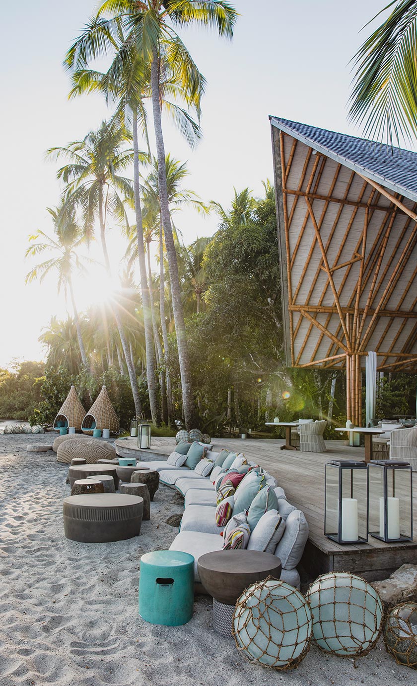 Outdoor sofas line the beach outside the Terraza at Islas Secas resort, allowing guest to relax outside and enjoy the spectacular scenery Coffee beans grow and allow guests a glimpse of the process involved in coffee production at Islas Secas resort | Islas Secas